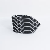 MONOCHROME GRID PATTERN WOVEN TIE